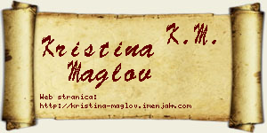 Kristina Maglov vizit kartica
